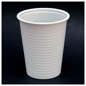 BICCHIERI PLASTICA BIANCHI CC.200 100 PZ